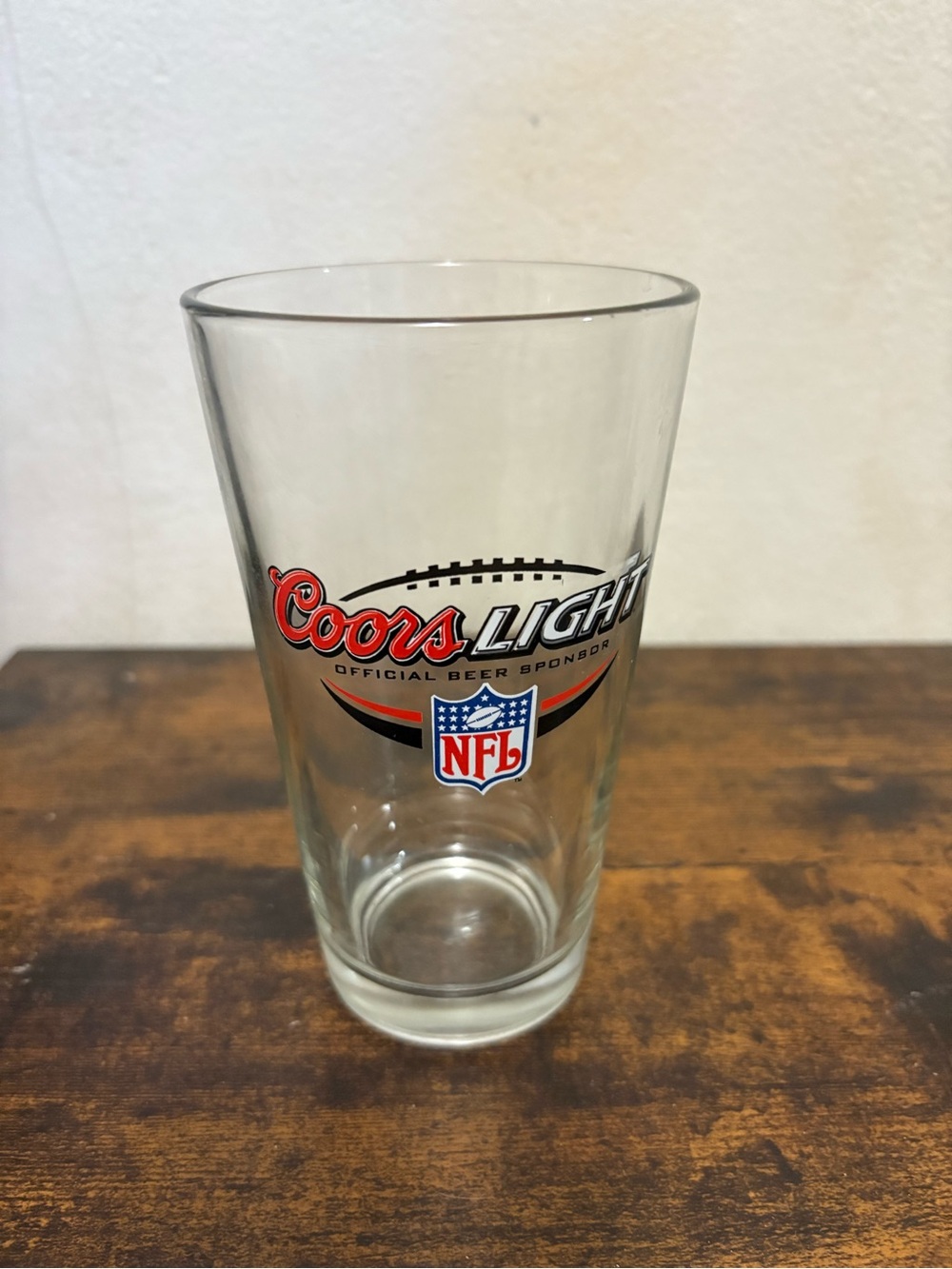 Coors Light 16oz official NFL Pint Glass
